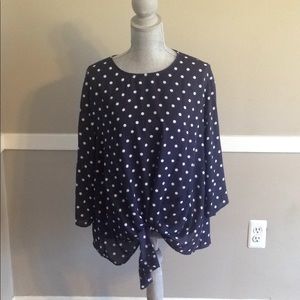 Polka dot tie shirt